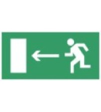 Сфера (220В) "Направление к эвакуационному выходу налево" (плоское) Оповещатель охранно-пожарный световой (табло)