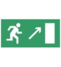 Сфера (220В)  "Направление к эвакуационному выходу направо вверх"  (плоское) Оповещатель охранно-пожарный световой (табло)