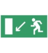 Сфера (24В) "Направление к эвакуационному выходу налево вниз" (плоское) Оповещатель охранно-пожарный световой (табло)