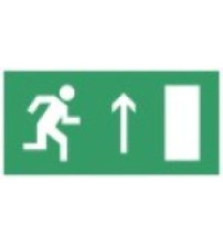 Сфера (24В) "Направление к эвакуационному выходу прямо" (плоское) Оповещатель охранно-пожарный световой (табло)